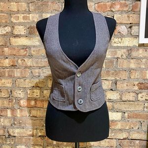 Urban Outfitters Crop Herringbone Vest Size S